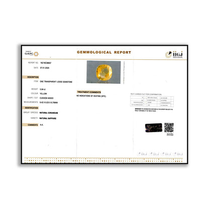 Ceylon Yellow Sapphire 5.94 Carat