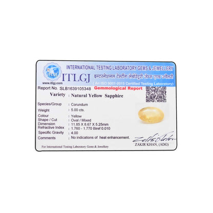 Ceylon Yellow Sapphire 5 Carat