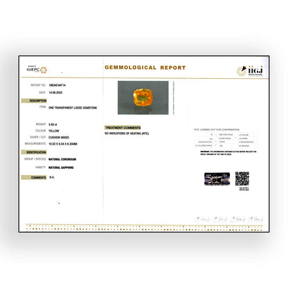 Ceylon Yellow Sapphire 5.93 Carat