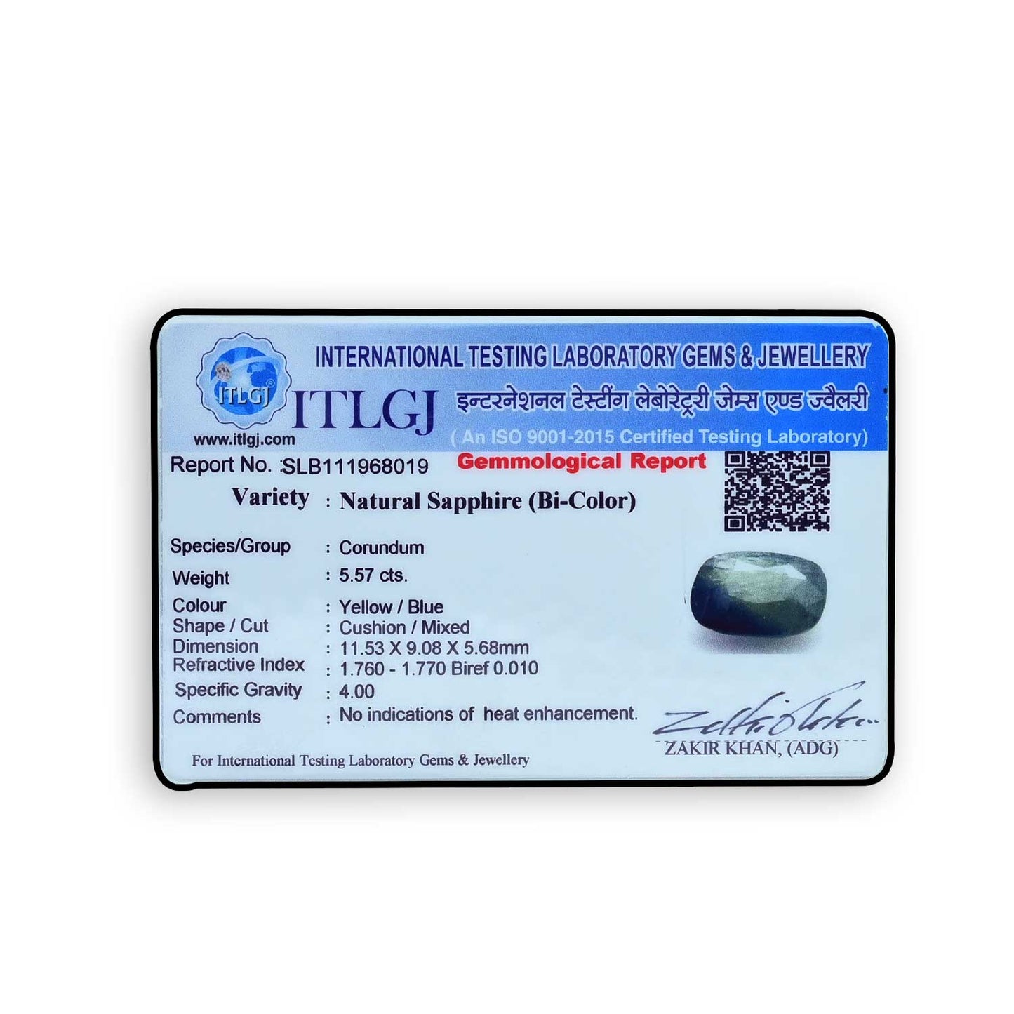 Pitambari Sapphire (Bi Colour) 5.57 Carat