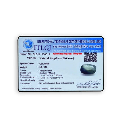 Pitambari Sapphire (Bi Colour) 5.57 Carat