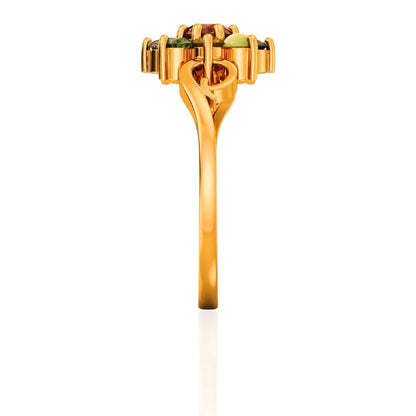 Fancy Bloom Floral Navratna Women's Ring