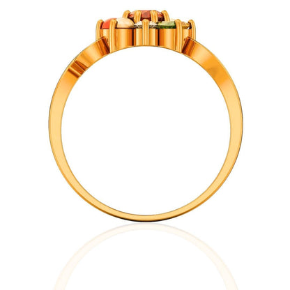 Fancy Bloom Floral Navratna Women's Ring