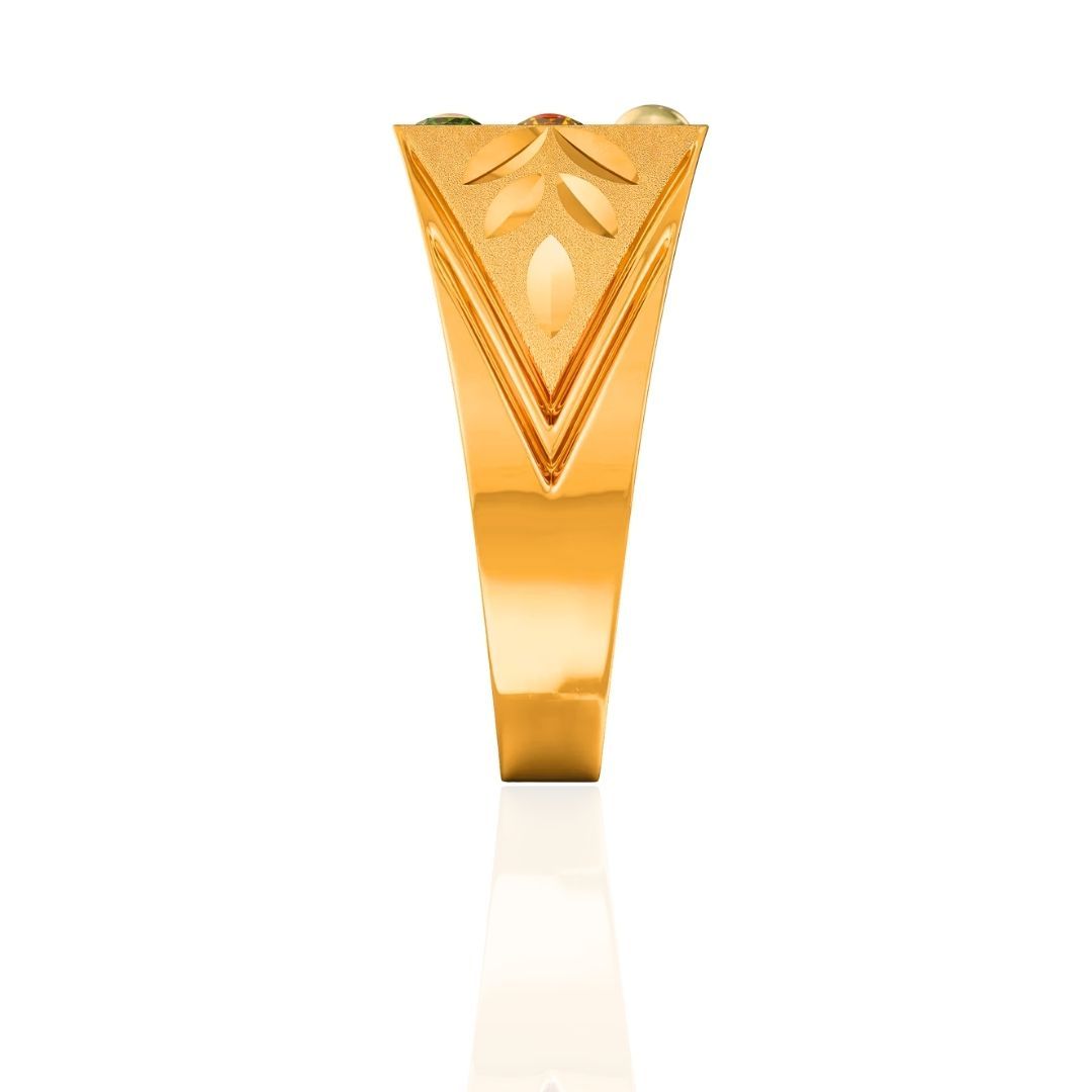 Heritage Grid Navratna Men's Ring