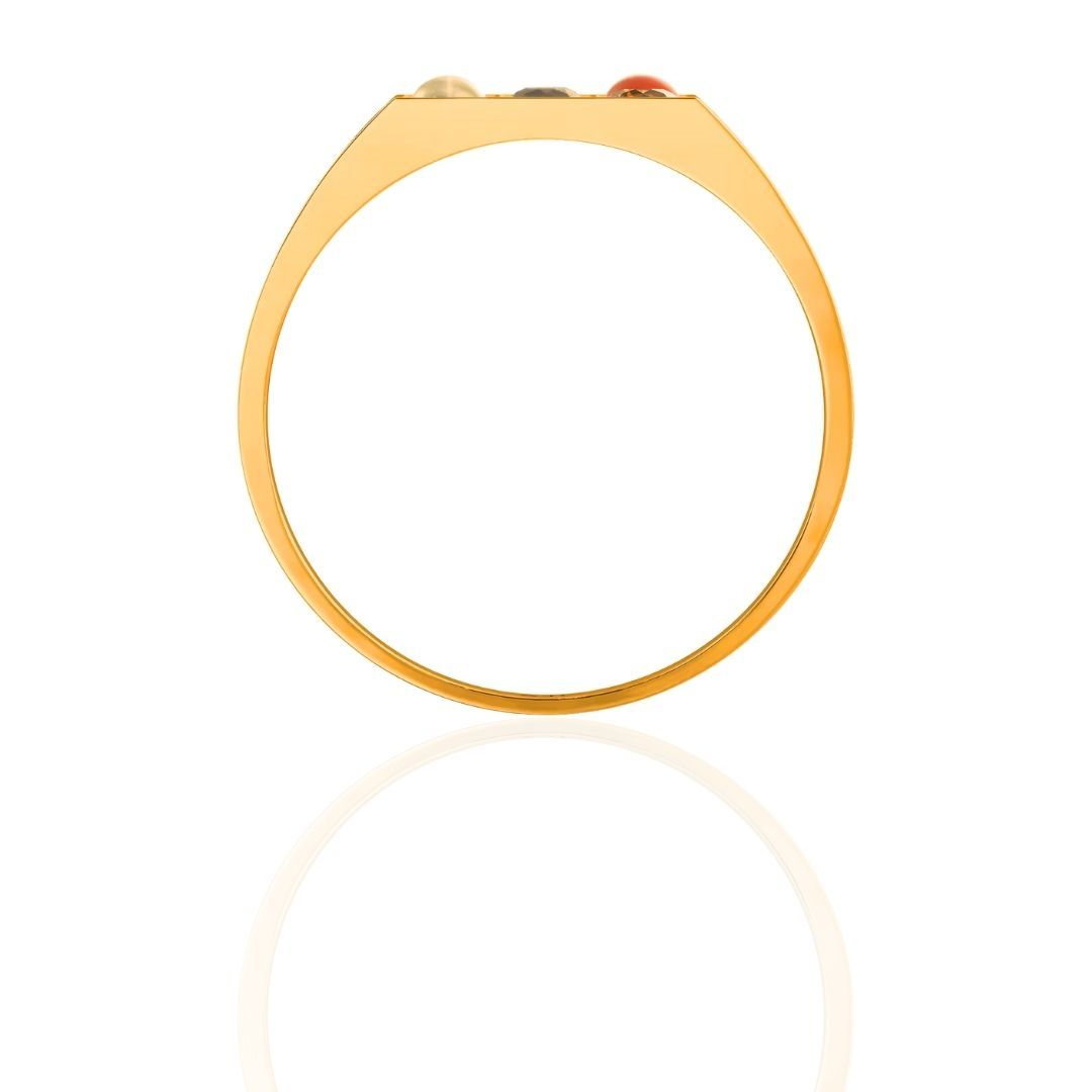 Heritage Grid Navratna Men's Ring