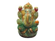 Green Jade Ganesha Idol 