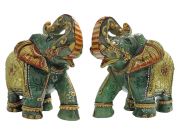 Green Jade Elephant Set 