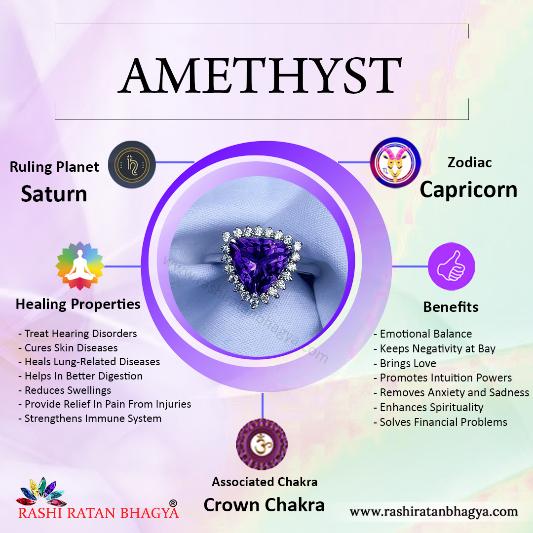 Amethyst Stone Benefits, Healing Properties & Astrological Significance ...